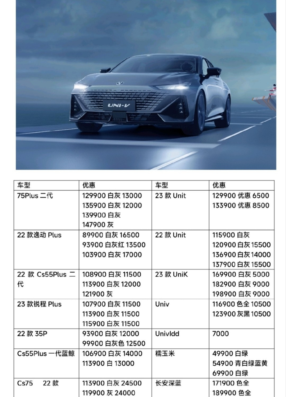 长安汽车价格表和图片大全，全面解析长安汽车的性价比与设计美学